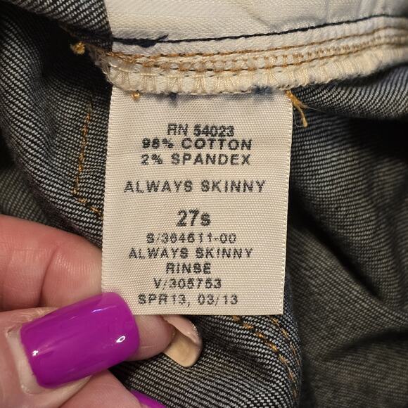 Gap Minimalist Always Skinny Jeans 27s Blue Dark Wash Stretch Capsule Normcore - Picture 5 of 11